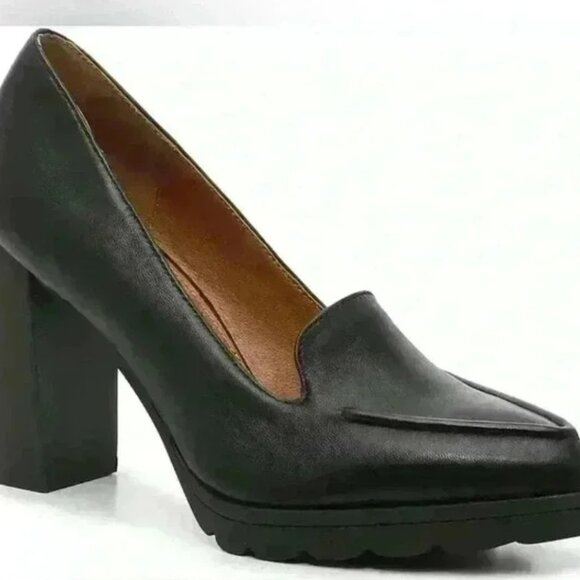 Adrienne Vittadini Nami Loafer Pump Size 8 Black - Picture 2 of 8
